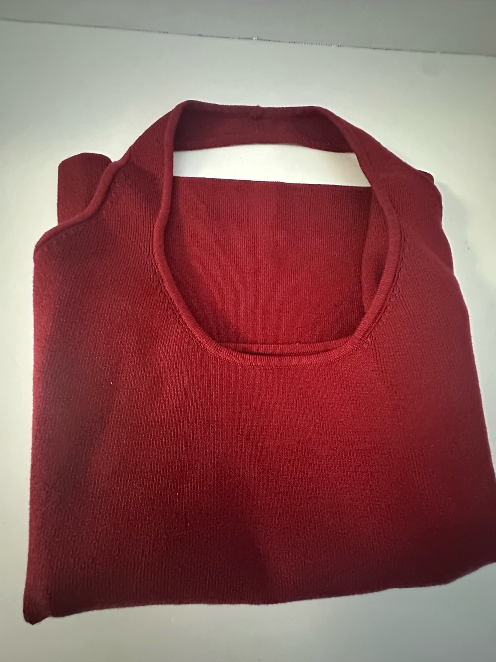 Banana Republic Scoop Neck Halter Top in Burgundy Red
